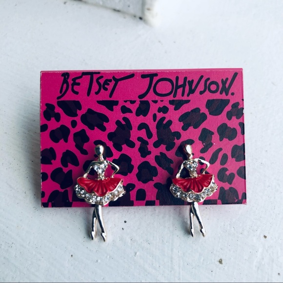 TRADED Betsey Johnson Ballerina Earrings - Picture 2 of 3
